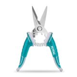 TOTAL – Forbici da elettricista – Con lama spelafili seghettata – Acciaio inox – 178 mm – Ideali per progetti elettrici