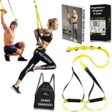 TRYNO Suspension Training per tutto il Corpo | Design Italiano| Attrezzo Multifunzione Palestra| Attacco Universale| Kit per l’allenamento in sospensione| Suspension Training +Zaino omaggio (giallo)
