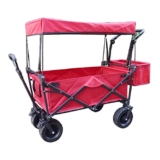 TVSKWMRQ Carrello da Giardino Pieghevole Carrello per carichi Pesanti con tettuccio Carrello Multifunzione per Campeggio all’aperto Carrello da Spiaggia con 4 Ruote, carico: 150 kg