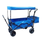 TVSKWMRQ Carrello da Giardino Pieghevole Portatile Carrello per carichi Pesanti con tettuccio Carrello Multifunzione per Campeggio all’aperto Carrello da Spiaggia con 4 Ruote, carico: 150
