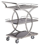 TVSKWMRQ Carrello per Il Servizio degli Alimenti per Bevande di Bellezza Carrello per Bar Portabottiglie per Vino Armadietto per Bevande Carrelli da Cucina con Ruote, Dimensioni: 85 X 64