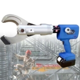 Tagliacavi Idraulico Elettrico, con 2 batterie Rimovibili, utensile per Il Taglio di Cavi, per Cavi Cu/al e corazzati, Kit tagliacavi Elettrico Portatile, A