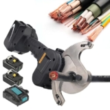 Tagliacavi a cricchetto Elettrico Idraulico, utensile per Il Taglio di Fili Alimentato a Batteria per 50 mm/65 mm/75 mm per Il Taglio di Cavi in Rame/Alluminio e Cavi Cor
