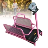 Tapis roulant per cani, tapis roulant per animali domestici fitness con schermo di visualizzazione, attrezzatura per allenamento per cani al coperto, gamma di velocità 0,8-6 km / h, potenza 200 W