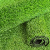 Tappeto in erba artificiale 2×2 m realistico per interni ed esterni, erba finta con fori di drenaggio per cortili paesaggistici con prato da giardino