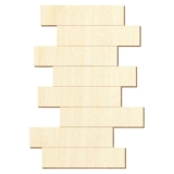 Targhetta in legno V1, decorazione fai da te, 5-50 cm, confezione da 100 pezzi, altezza: 48 cm