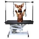 Tavolo da toelettatura per Cani Idraulico Multifunzionale, Tavolo da toelettatura per Cani Portatile, con Braccio sopraelevato Regolabile e Cappio (Z)