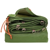 Telo di tela cerata impermeabile resistente da 550 g/m2, copertura in tela cerata, resistente, verde, per camion, barca, campeggio, legna da ardere, pile di legno