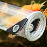 Telone trasparente in PVC impermeabile resistente con occhielli, telone trasparente per giardini, serre, piante, copertura del tetto dell’animale domestico