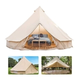 Tenda Campana di Lusso 4 Stagioni All’aperto Yurta Glamping Tenda da Campeggio 3M/4M/5M/6M Grandi Tende Famiglia Stile Indiano Tela di Cotone