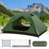 Tenda Campeggio, 2-3 Persone Ultra-Leggero Tenda a Due Porte, Anti UV e Impermeabile, 3-4 Stagioni, Oscurante e Sole, per Viaggi di Coppia, Campeggio, Arrampicata, Escursioni, la pesca