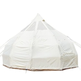 Tenda Yurta retrò, Tenda Impermeabile in Tessuto Oxford per 8~10 Persone, Tenda di Zucca a Forma di Goccia con 1 Presa per Fornello, Tenda di Lusso per Tutte Le Stagioni per Viag