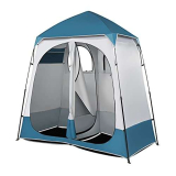 Tenda da doccia per WC portatile, 2 camere, spogliatoio, facile installazione, ideale per campeggio, interni ed esterni, spazio perfetto per vestirsi