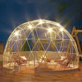 Tenda da esterno a forma di igloo a bolle per 5-7 persone, 3,6 m, tenda da campeggio per cene in cortile, osservazione delle stelle, copertura in PVC, porta, finestre, perfetta per campeggio