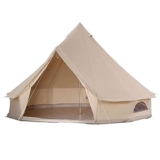 Tenda da yurta con foro per stufa, 3 m/4 m, tenda da campeggio in tela di cotone, grande spazio a piramide, per feste all’aperto, caccia, picnic (Khaki 300