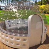 Tenda gonfiabile a bolle, Tenda gonfiabile a bolle in PVC con soffiatore trasparente, diverse dimensioni for interni ed esterni(10ft*10ft*6.5ft)