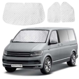 Tenda parasole per finestra camper VW T5 T6, Copri parabrezza per auto, Protezione UV non tessuta in alluminio premium, Parasole per parabrezza VW migliorato (VW T5)