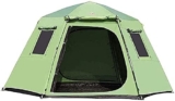 Tenda, Tenda da campeggio per famiglie Tenda da campeggio facile da montare Tenda leggera per zaino è impermeabile per escursioni e viaggi in montagna Colore: verde, dimensioni: 430x305x200 cm