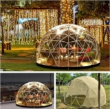 Tenda trasparente a cupola a igloo da giardino, con luci a LED, resistente alle intemperie, per feste all’aperto, 30,5 x 18,2 cm, in PVC