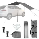 Tendalino Parasole per Auto Tenda Posteriore,Tendalino Auto 300x200cm,Tendalino per Portellone Posteriore,con protezione UV,Tendalino Camper,Motorhome Tarp,per Roulotte,Auto,Campeggio.