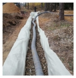 Tessuto geotessile Non Tessuto a Doppia Perforazione per scarichi francesi, Blocco barriera Anti-Erbacce paesaggistico da 5 Once stabilizzare Il Tessuto del Terreno per Muro di Sostegno/vialetto, PE