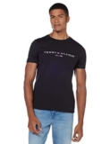 Tommy Hilfiger CORE TOMMY LOGO TEE MW0MW11465, Uomo, Nero (JET BLACK), L