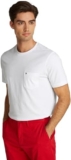 Tommy Hilfiger Uomo T-Shirt Maniche Corte Essential con Taschino sul Petto, Bianco (White), L