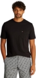 Tommy Hilfiger Uomo T-Shirt Maniche Corte Essential con Taschino sul Petto, Nero (Black), M
