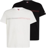 Tommy Jeans Tjm Slm Entry Grphc T Ext 2 Pck, Maglietta S/S Uomo, Multicolore (Ecru/Black), L