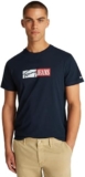 Tommy Jeans Uomo T-Shirt Maniche Corte Slim Entry Graphic Scollo Rotondo, Blu (Dark Night Navy), S