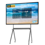 TouchWo Monitor touchscreen da 75 pollici Smart Board, lavagna interattiva 4K, PC touch panel Android 11 e Windows 10 Pro All-in-One per ufficio e classe