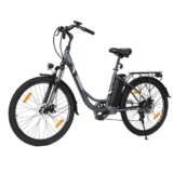 Touroll B1 Bicicletta Elettrica, 26″ Bici Elettrica Adulto con 36V 15.6Ah Batteria al Litio Rimovibile, Autonomia di 90-40km, 7 Velocità, Velocità Max 25km/h