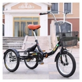 Triciclo Adulti Triciclo Adulti Pieghevole Triciclo Bicicletta Crociera Mini Ruota 16 Pollici Bicicletta 3 Ruote Velocità Singola Cestino Grandi Dimensioni Esercizio Shopping Ricreativo, Triciclo