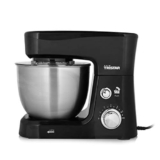 Tristar Robot da Cucina Impastatore MX-4830, 700 watt, 3.5 litri, 6 velocità, Frusta, Gancio, Frusta piatta e paraschizzi inclusi, 6 velocità, Nero