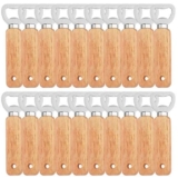 UCAMP Apribottiglie in Legno Incisibili,20 Pezzi Apribottiglie Portatili per Birra,Apribottiglie Manico in legno per Birra per Bevande Sidro Bar Gadget per La Casa,Holz