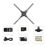 UKLULUAMZ Ventola Ologramma 3D, proiettore pubblicitario HD, Telecomando di Supporto, per pubblicità Commerciale(T115 Set)