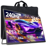 UPERFECT 24.5″ 240Hz Monitor Portatile, Gaming Portable Monitor 1ms GtG FreeSync Premium, Luminosità 400 nits, 100% sRGB, Ultra Sottile HDR IPS-Bildschirm für PC Laptop Spielekonsole, VESA-kompatibel