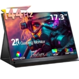 UPERFECT Monitor portatile 17,3 pollici 2K 2560 * 1440 144Hz Matte Monitor, 100% SRGB IPS Monitor con Type-C/Mini HDMI, monitor esterno con foro VESA/Smart Cover per laptop/PC/Mac/PS Seri/Telefono