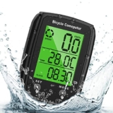 URAQT Computer di Bicicletta, Impermeabile Bici Computer con 19 Funzioni, Ciclocomputer con LCD Display Retroilluminato e Supporto, Controllo Tattile, per Distanza di Tracciamento, Velocità