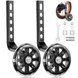 Uootach Ruote Ausiliarie per Biciclette per Bambini, Rotelle Bicicletta Universali Stabilizzatori, Rotelle Regolabili per Bici, Ruote Laterali Bici Bambino per 12-20 Pollici Bicicletta