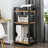 Usknxiu Supporto TV E Stereo Rack Audio Tower Mobile Stampante Stand Computer Host Stand Scaffale In Legno Rack Di Stoccaggio Con Ruote