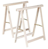 VERDELOOK Coppia cavalletti pieghevoli in legno 75x75cm fai da te