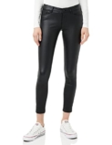 VERO MODA PETITE Vmseven Nw SS Smooth Coated PT Petite Pantaloni, Black/Detail:Coated, M/P/28 da Donna