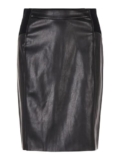 VERO MODA Vmbuttersia HW Coated Skirt Noos Gonna, Nero (Black Black), 48 (Taglia Produttore: X-Large) Donna