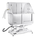 VEVOR Vasca da Bagno elettrica per Parrucchiere, per Cani, 127 cm, in Acciaio Inox, per Animali Domestici, Gatti, con Scatola di Sapone, Rubinetto, Portata 150 kg, Vasca per Animali Domestici, Gatti,