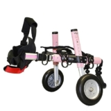 VIDECOR Sedia a Rotelle per Cani di Grandi Dimensioni per Animali Domestici per Zampe Posteriori, Sedia a Rotelle per Animali Domestici a Supporto Completo Regolabile con 2 Ruote, Carrello per
