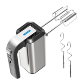 VOLTIX Sbattitore Elettrico 800W con 5 Velocità e Funzione Turbo, Frusta Elettrica con 2 Fruste & 2 Ganci in Acciaio Inox, Pulsante di Espulsione, Perfetto per Uova, Torte, Pane e Impasti