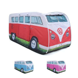 VW Collection – Volkswagen Hippie Bus T1 Camper Van Tenda Pop Up per Bambini (Rosso & Bianco)