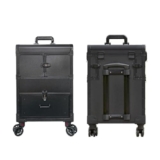 Valigia Porta Trucchi Trolley per il trucco con rotelle, trolley multifunzionale per cosmetici, grande trolley per riporre gli oggetti, astuccio per il trucco in alluminio, organizer per cosmetici pe