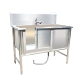 Vasca da Bagno per Cani, Vasca di Doccia per Animali Domestici in Acciaio Inox, Lavello per Doccia Vasca per Cani(120cm/47.2in,50cm/19.6in)